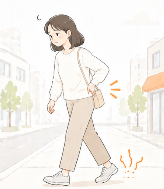 歩行時のつらさイメージ